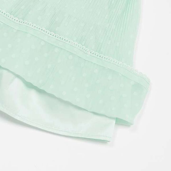 Accordion Pleated Skirt with Shell Pouch,Mint, medium image number 19