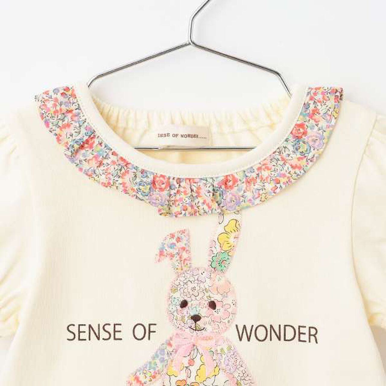 Liberty Appliqué Bunny Baby Suit,Pink, large image number 7