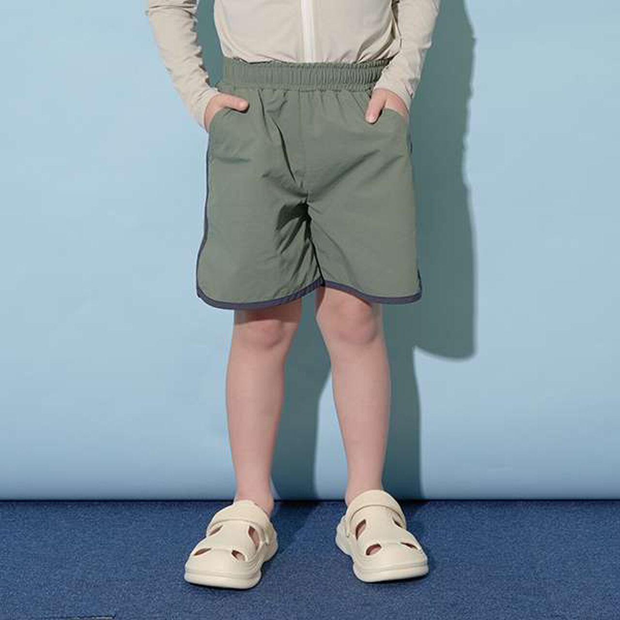 [SWIM] Piping Surf Shorts (Underpants Included),Beige, large image number 6