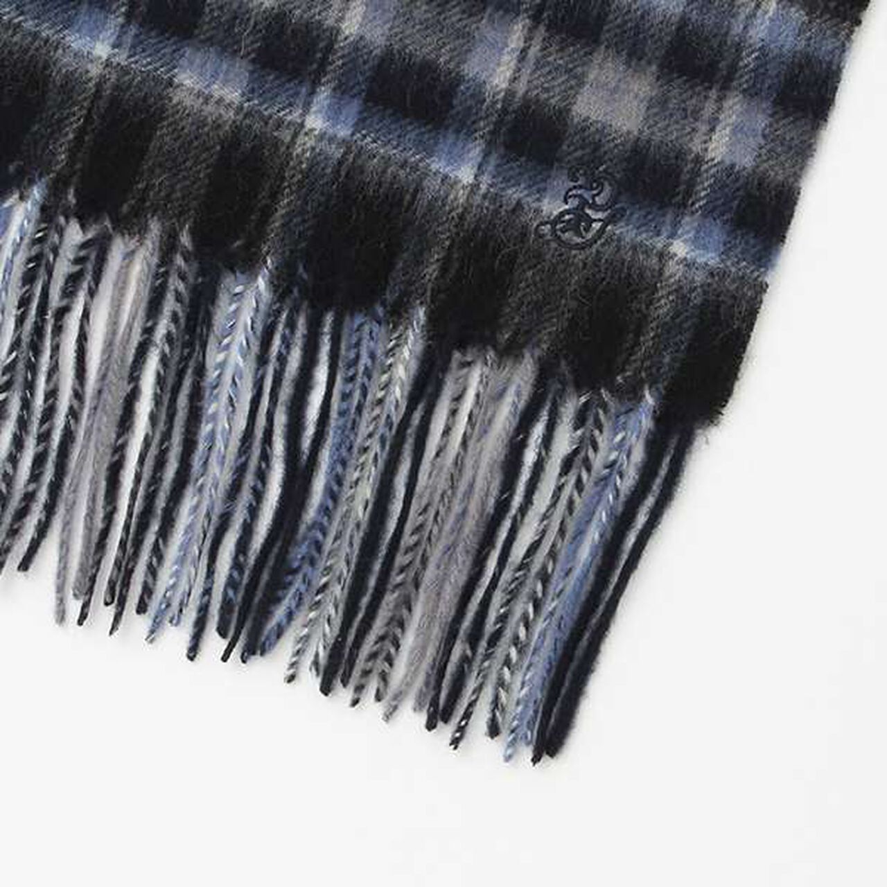 Cashmere Blend Wool Scarf,Deep blue, large image number 1