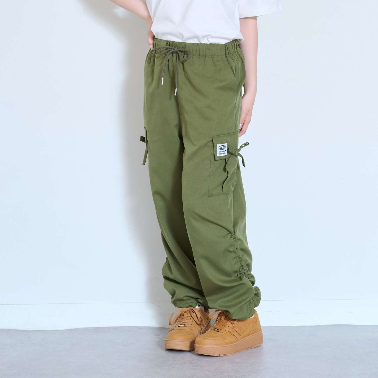 [7days] Cargo Pants with Ribbon,Light beige, large image number 6