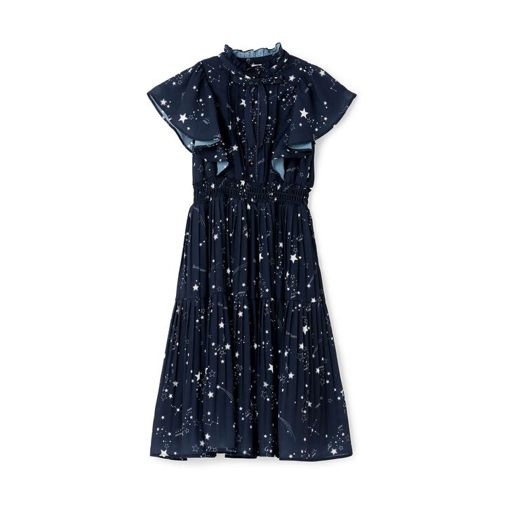 Assorted Fabric Pleated One-Piece Dress♪,Light blue, medium image number 11