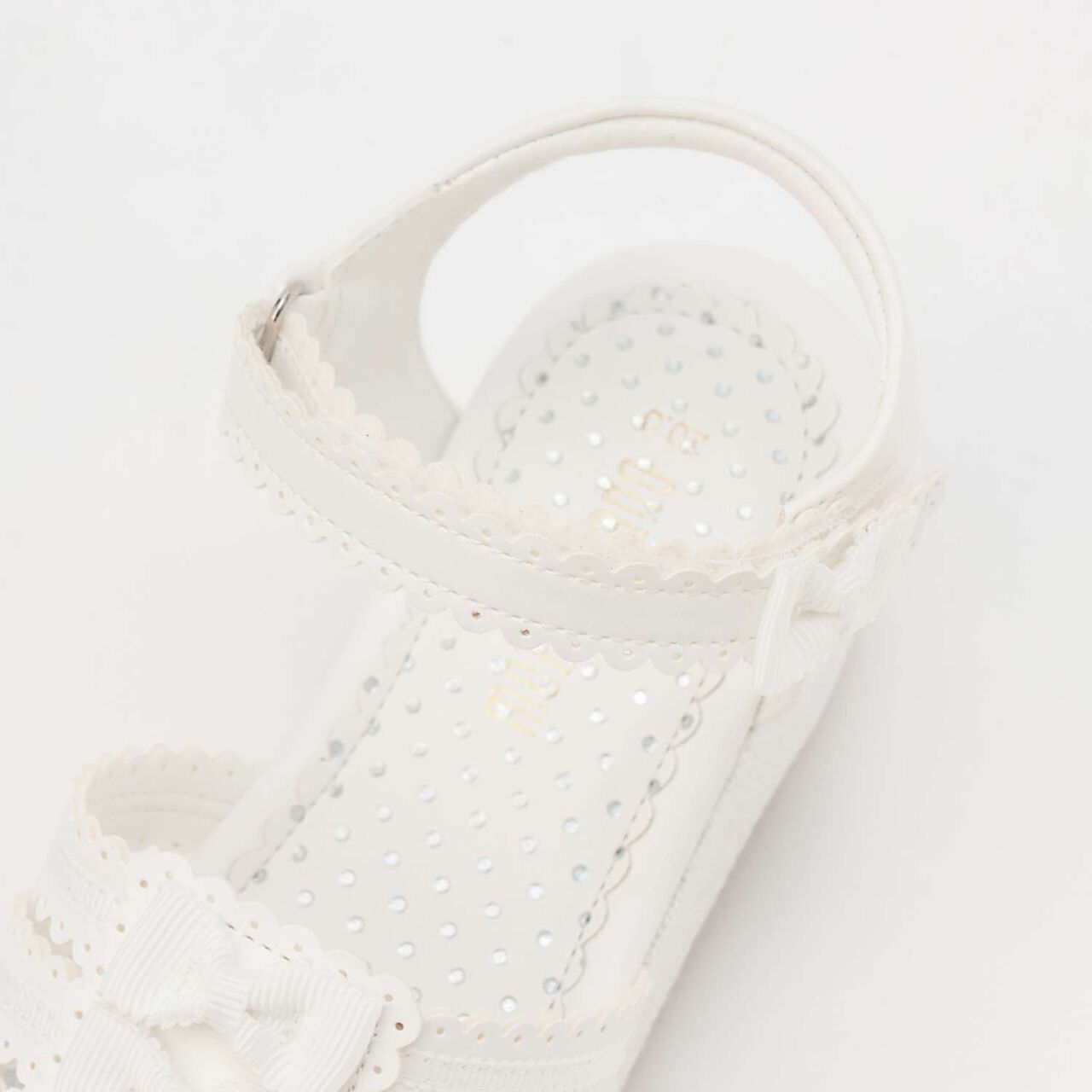 Ribbon Wedge Heel Sandals,White, large image number 3