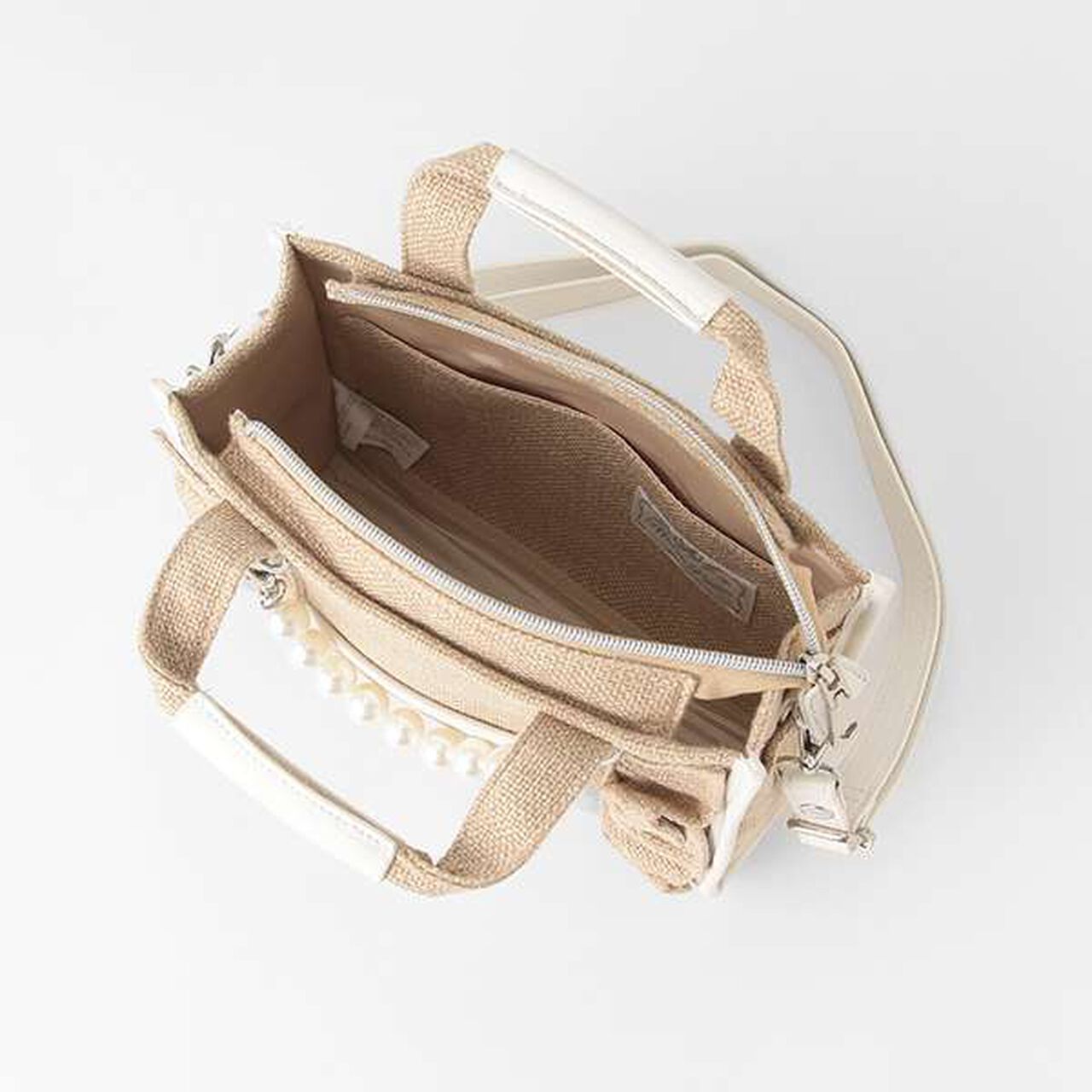 Frill Shoulder with Pearl Charm,Light blue, large image number 17