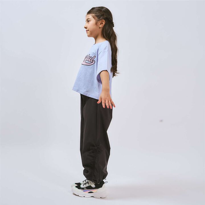 100% Cotton Logo Appliqu&eacute; Cropped Short Sleeve T-Shirt,Black, medium image number 9