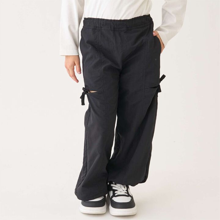 Water-Repellent Slit Cargo Pants,Black, medium image number 0