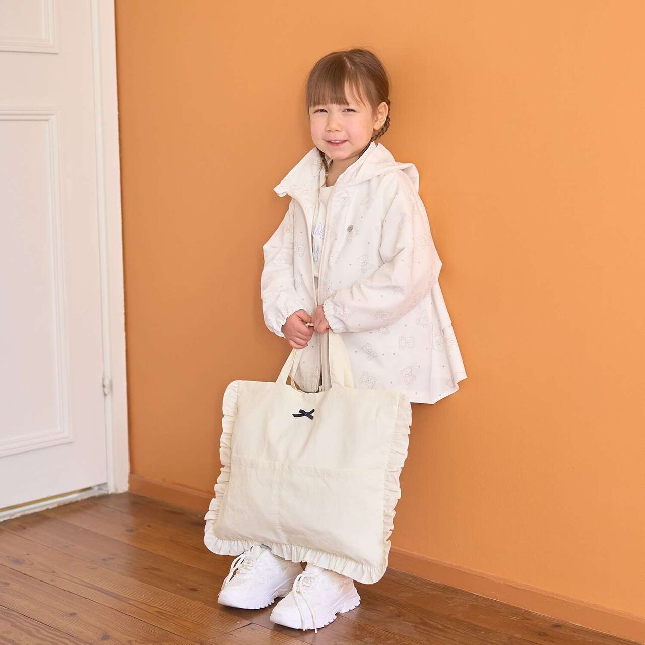 [School-Ready] [Water-Repellent, Anti-Stain, Durable, UV] Frill Lesson Bag with Ribbon,Lavender, large image number 17