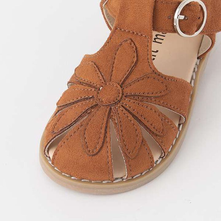 Suede Flower Sandals,Ivory, medium image number 6