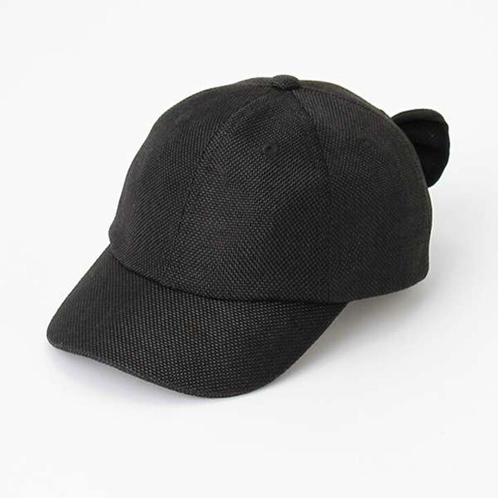 Woven Ribbon Back Cap,Black, medium image number 0