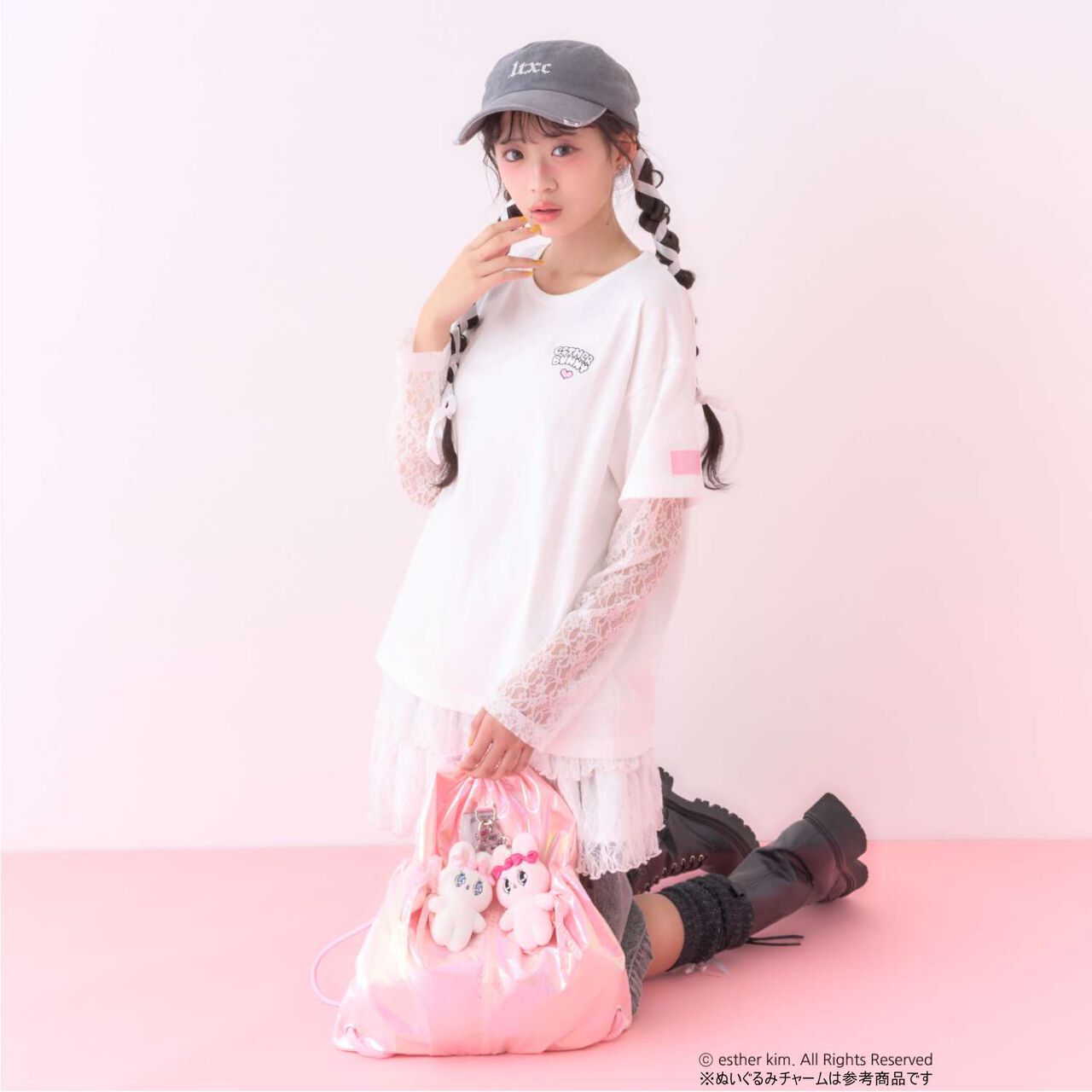[ESTHER BUNNY] Aurora Knapsack,Pink, large image number 0