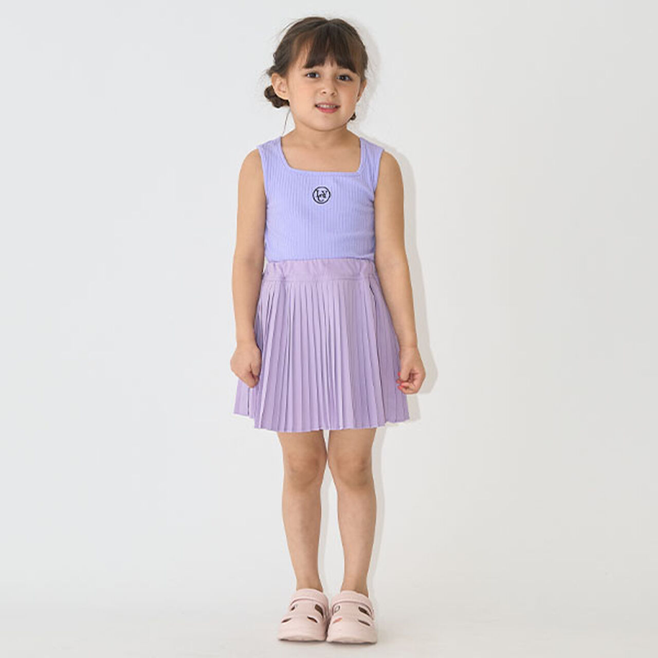 Pleated Skirt (Inner Pants Included),Off white, large image number 8