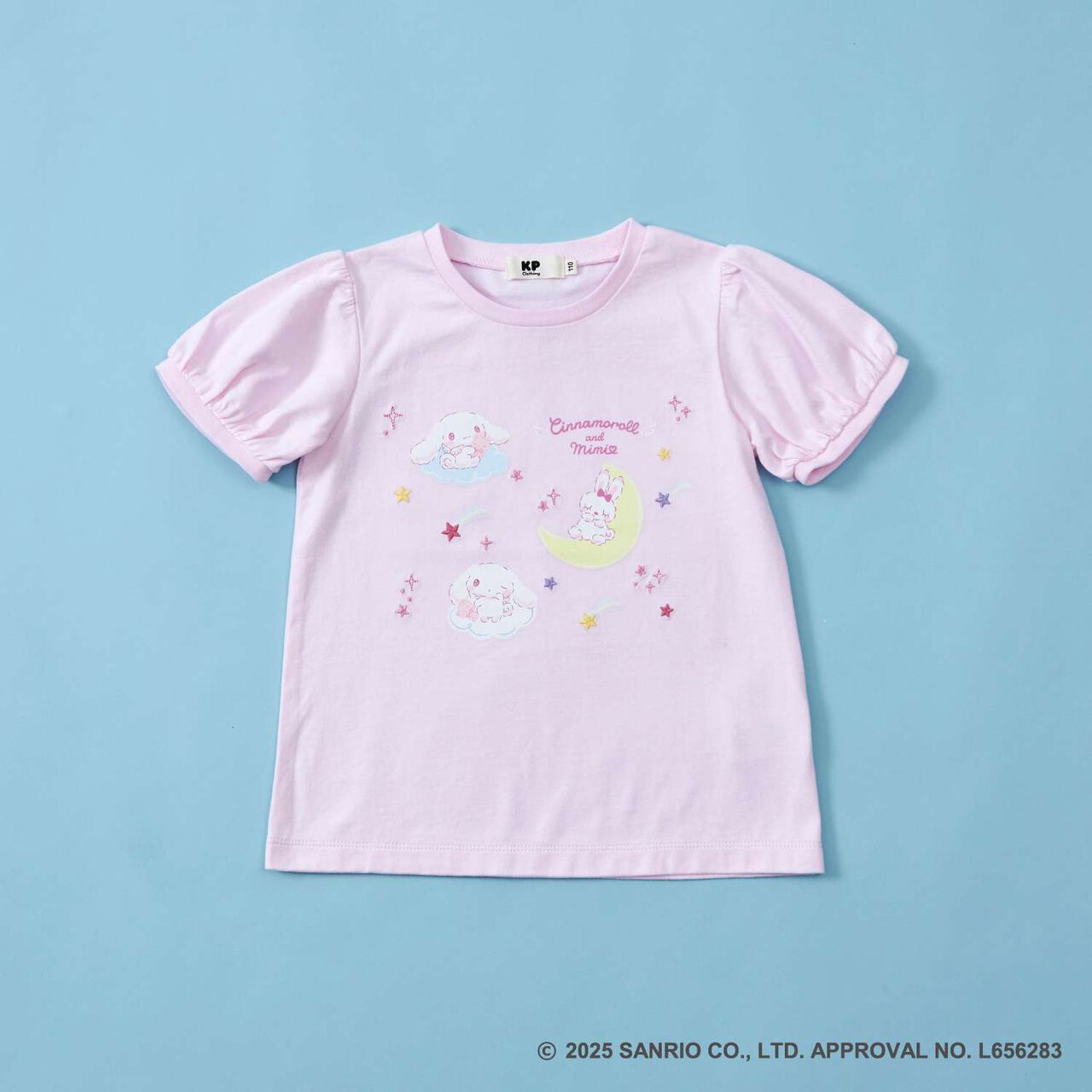 [Cinnamoroll Collaboration] Sailor Collar Short Sleeve T-Shirt,Pink, large image number 3