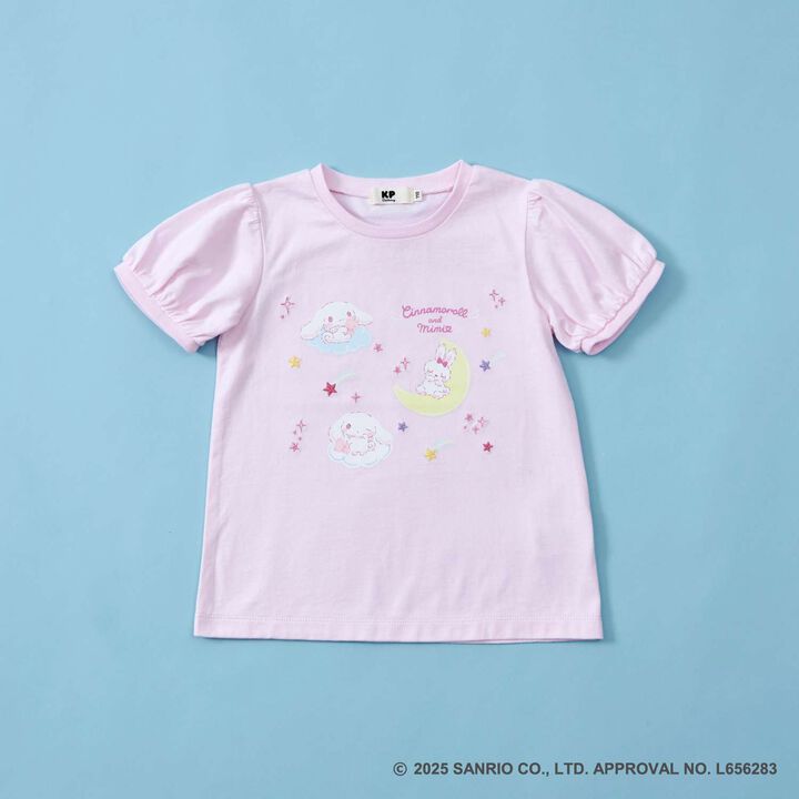 [Cinnamoroll Collaboration] Sailor Collar Short Sleeve T-Shirt,Pink, medium image number 3