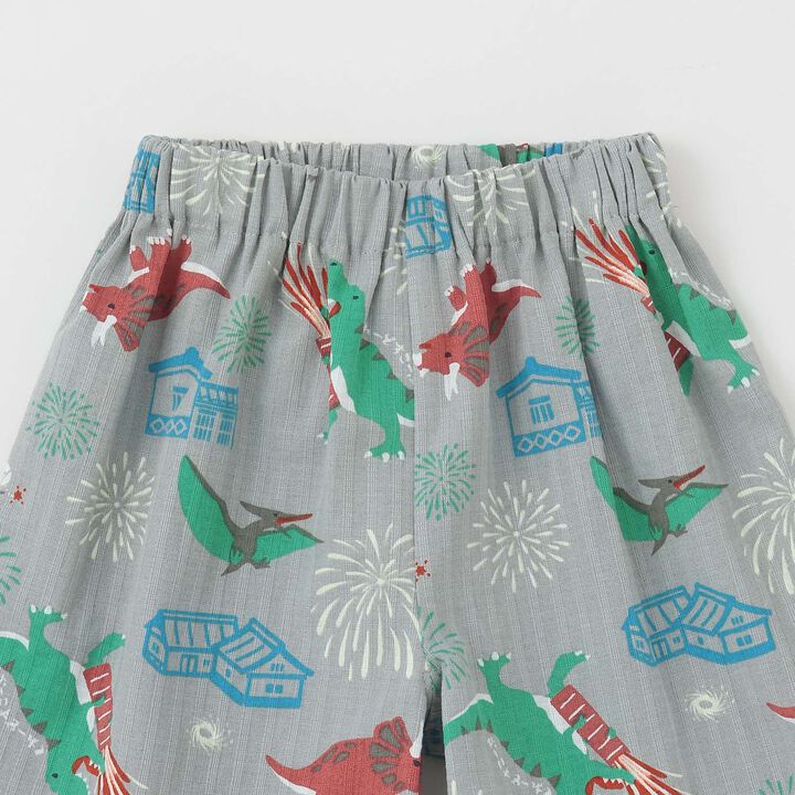 Dinosaur Print Jinbei,Gray, medium image number 7