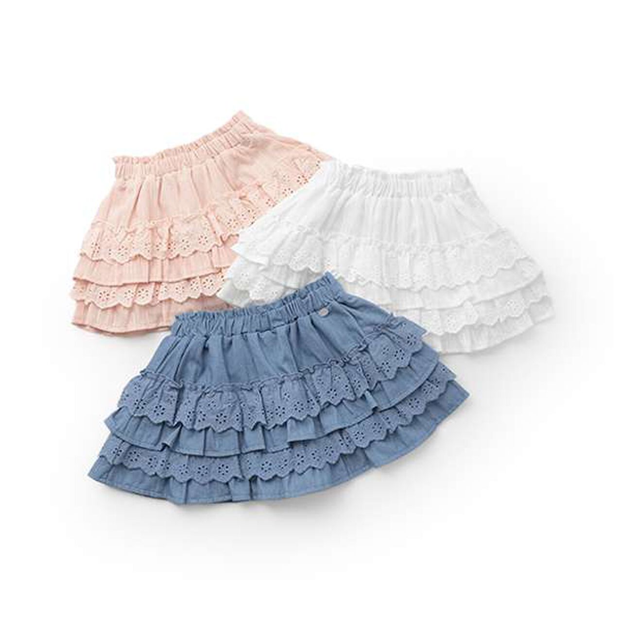 [Link] Lace Frill Skirt,Pink, large image number 11