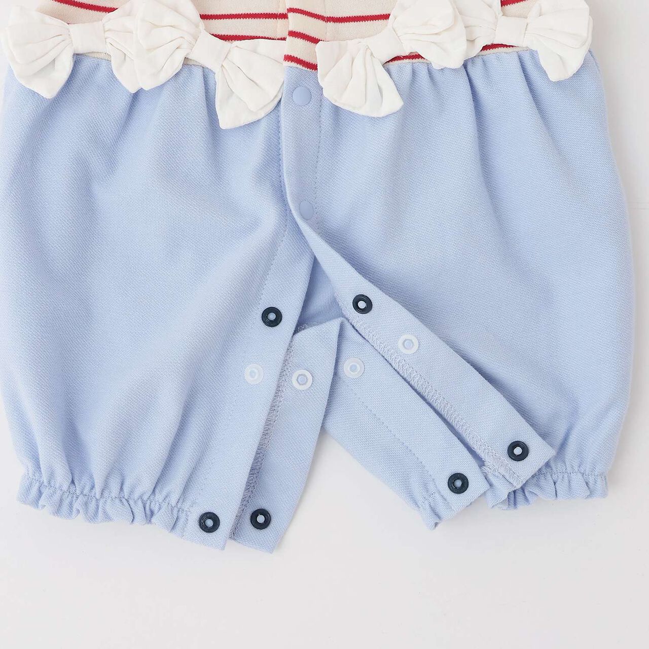 Stripe Pattern 2-Way All-in-One with Ribbon,Red, large image number 9