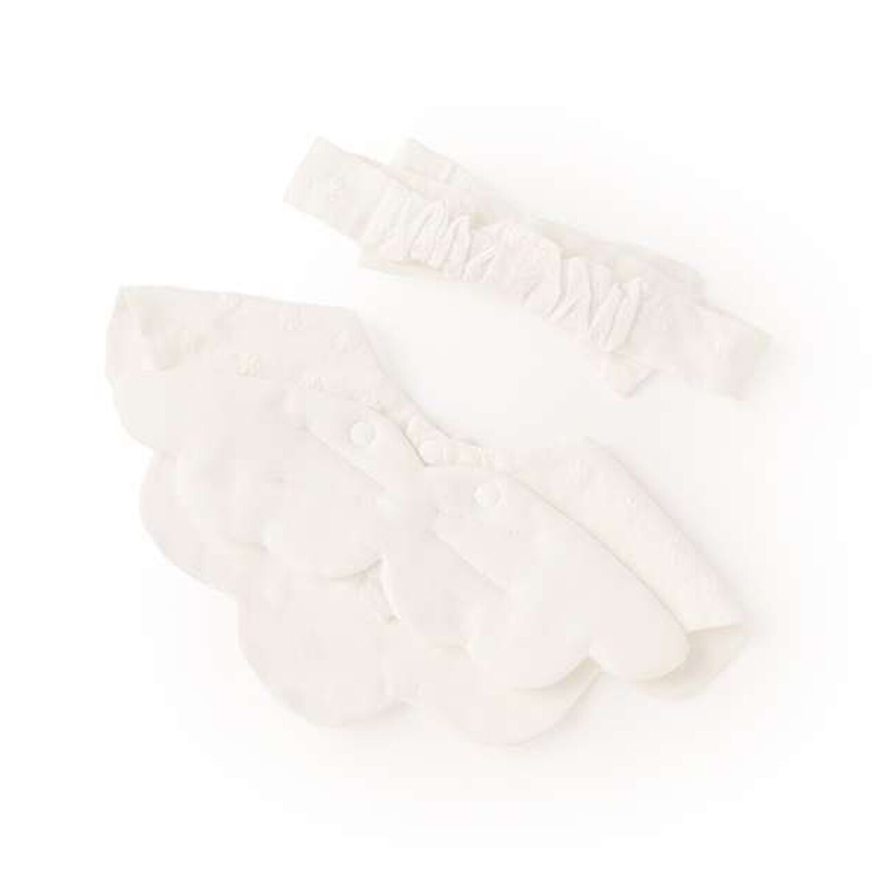 Angel Bib Hairband Candy Wrapping,Off white, large image number 1