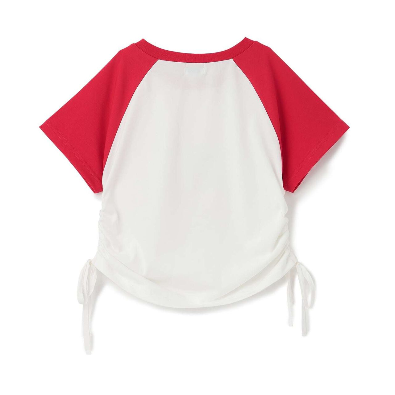 [GOKUGOKU] Multi-Function Shirred Crop Raglan Short-Sleeve T-Shirt,Orange, large image number 23