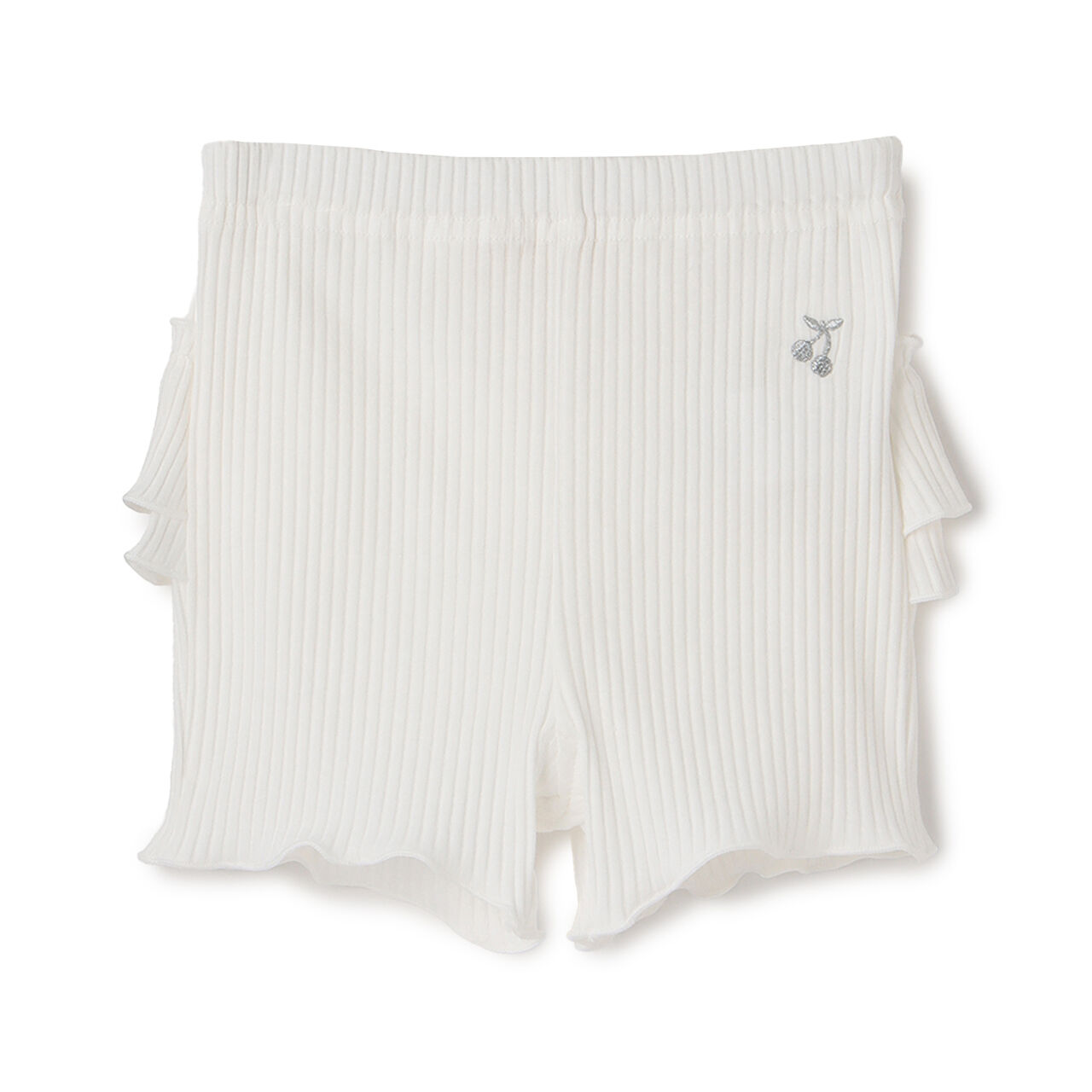 Short Back Frill Leggings,Off white, large image number 0