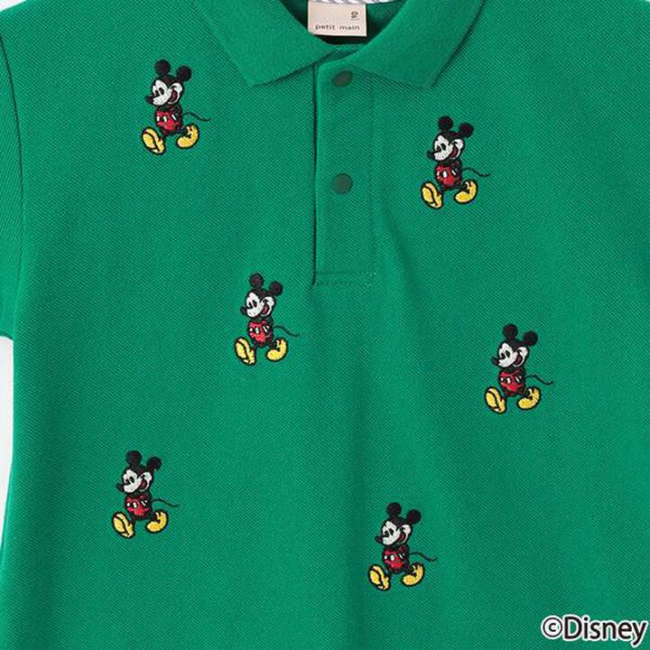 [Disney] Mickey/Embroidered Short-Sleeve Polo,Green, medium image number 16