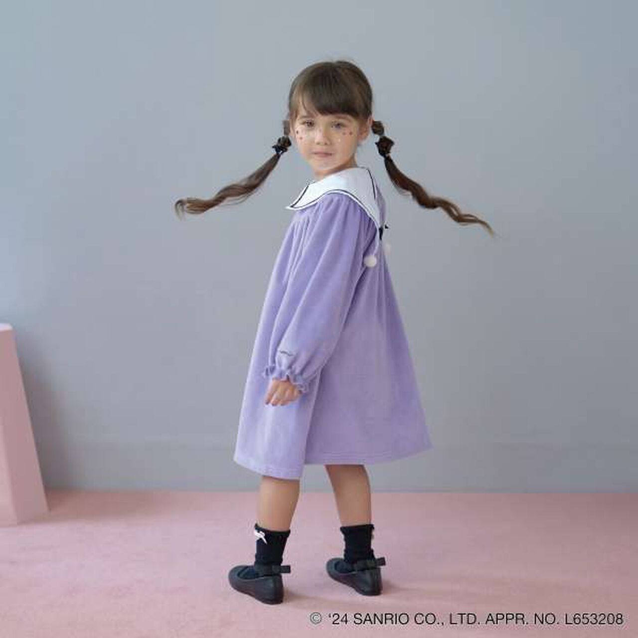 Sanrio Kuromi Collar One-Piece Dress,Lavender, large image number 19