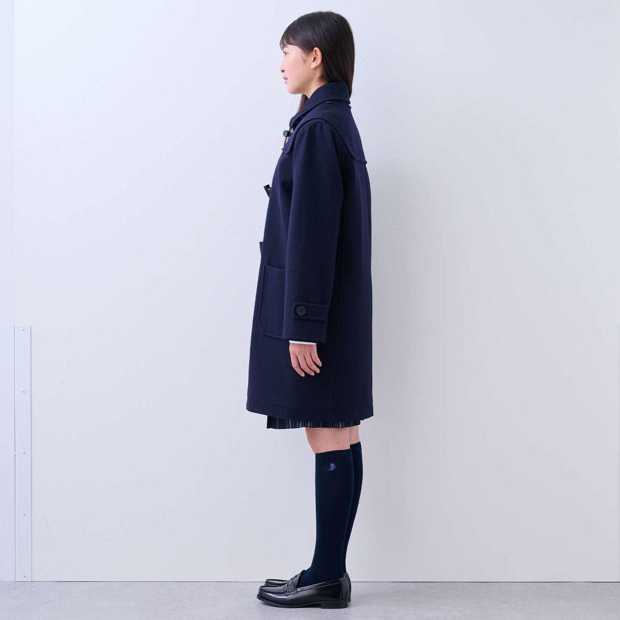 [Graduation Attire] [Lightweight Quilted Lining] Duffle Coat,Navy, large image number 18