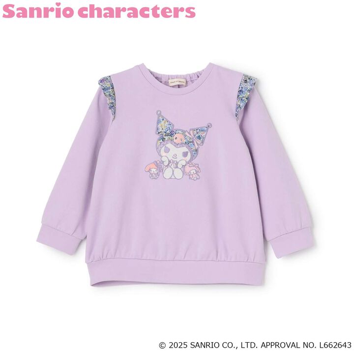 Kuromi Liberty Fabric Appliqu&eacute; Sweatshirt,Lavender, medium image number 12