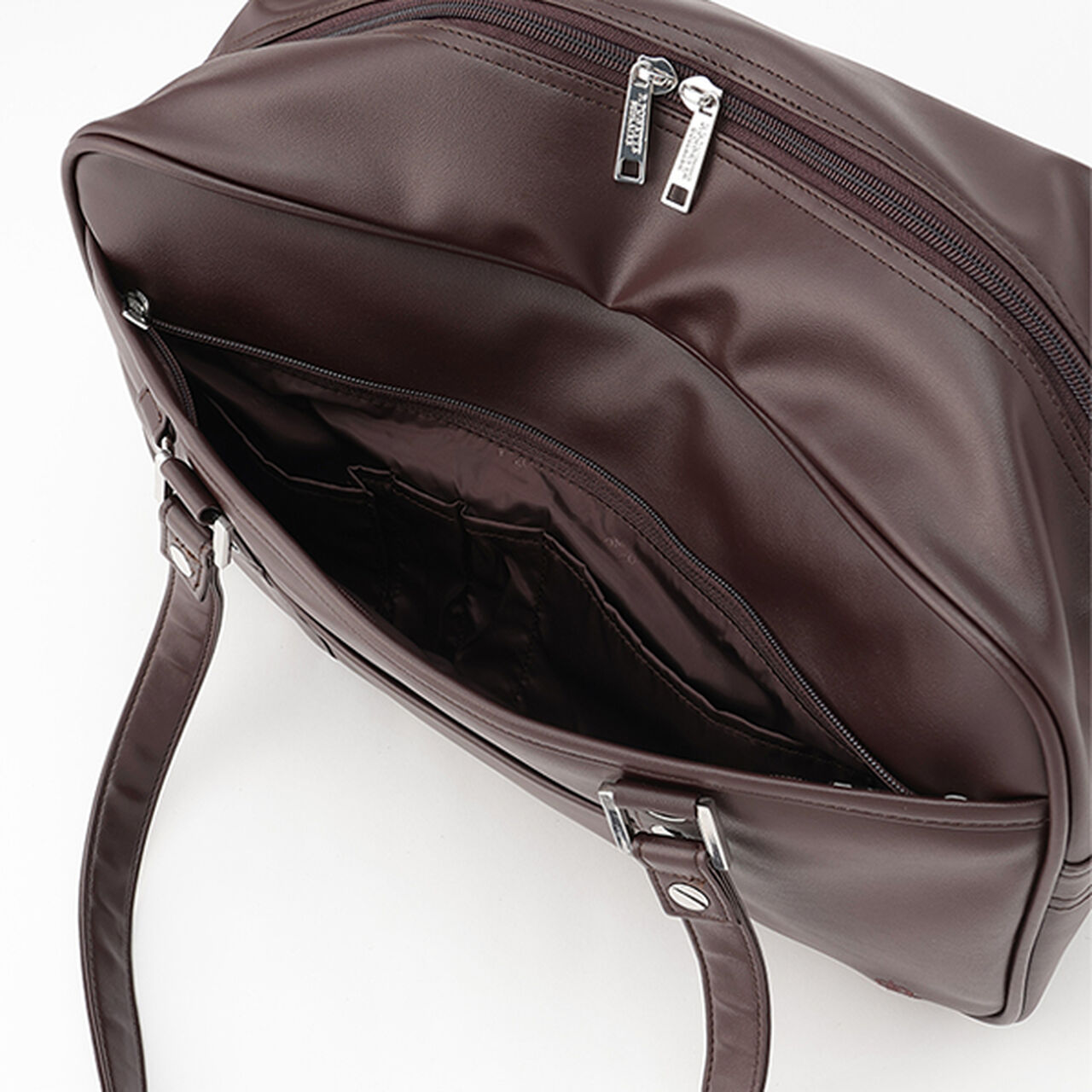 Synthetic Leather School Bag,Black, large image number 6