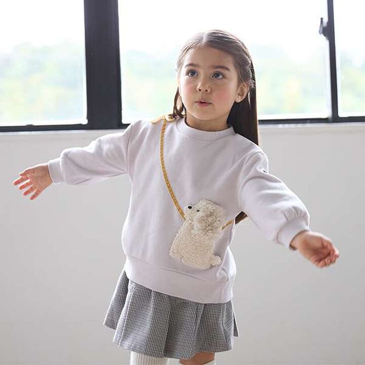 [Link] Check Pleated Skirt-Pants (Kids Size),Brown, medium image number 7