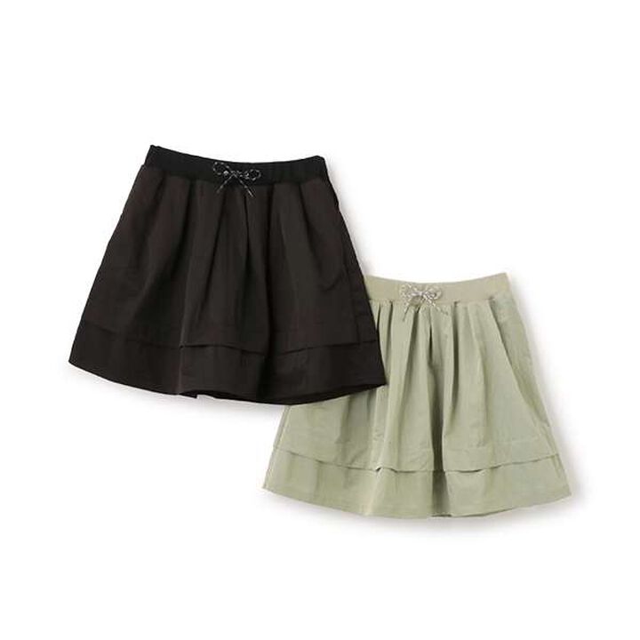 [AMI] Water-Repellent Waist Rib Hem Tuck Skirt,Olive, medium image number 6