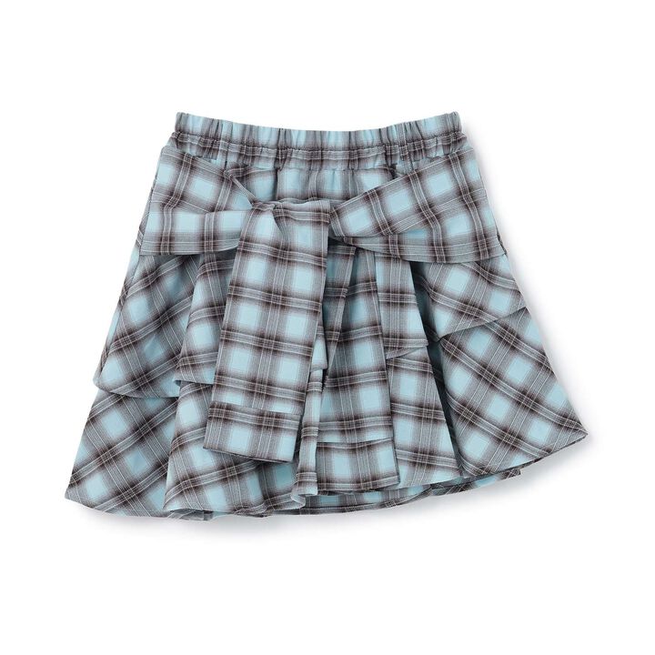 [LTXC] Checkered Wrap-Around Hem Culottes,Black, medium image number 10