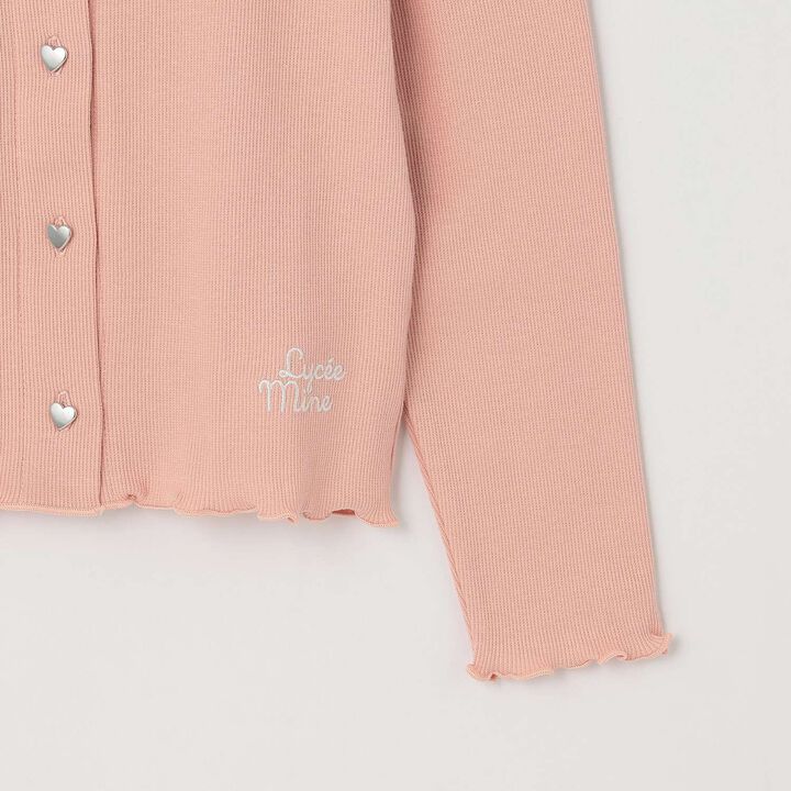 [Mini Length] Heart Button Ribbed Cardigan for Girls [Kids] [Children's Clothing],Blue gray, medium image number 22