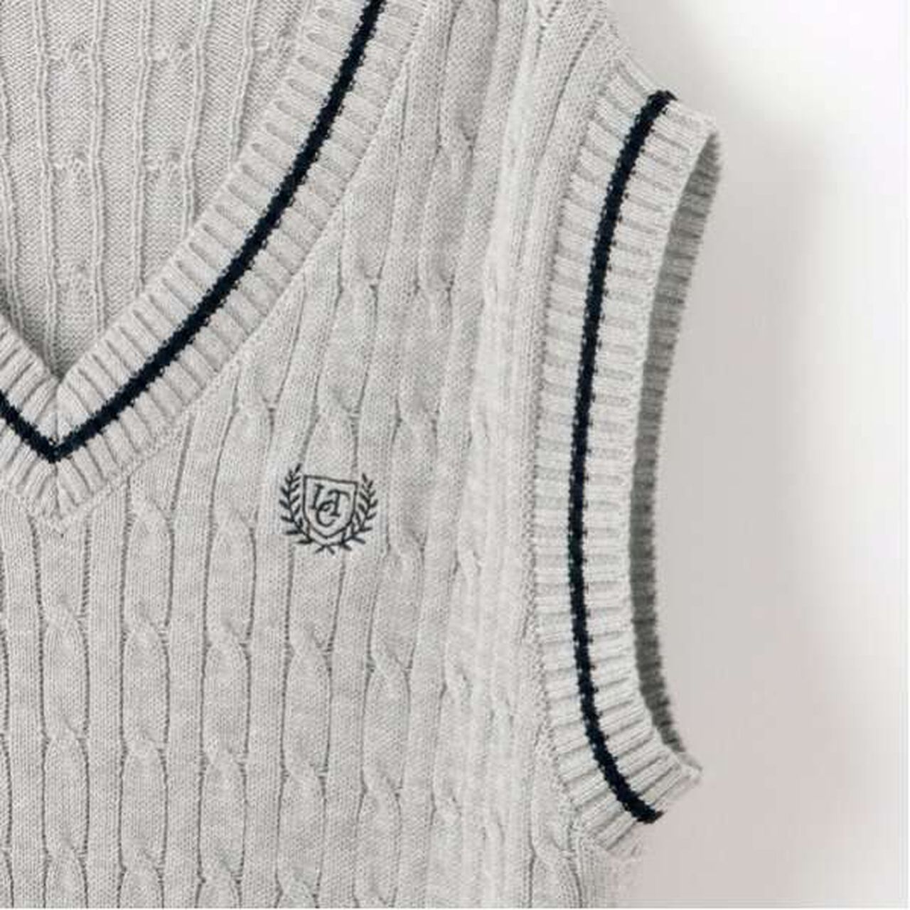 Washable Knit Graduation Vest,Light gray, large image number 11