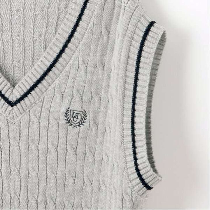 Washable Knit Graduation Vest,Light gray, medium image number 11