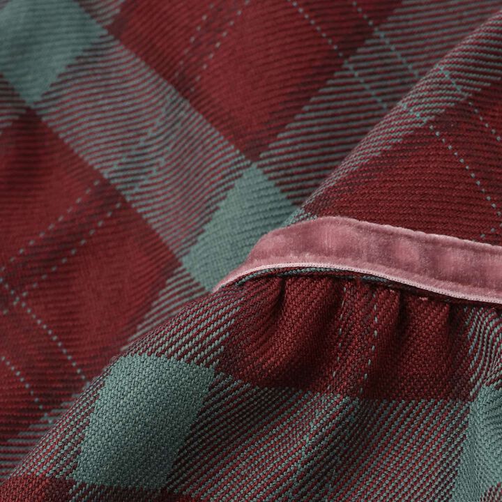 Checkered Jumper Skirt,Wine, medium image number 8