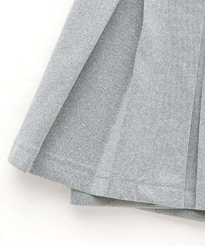 Cardboard Pleats Mini Skirt with Shorts [Korean Fashion],Gray, medium image number 7