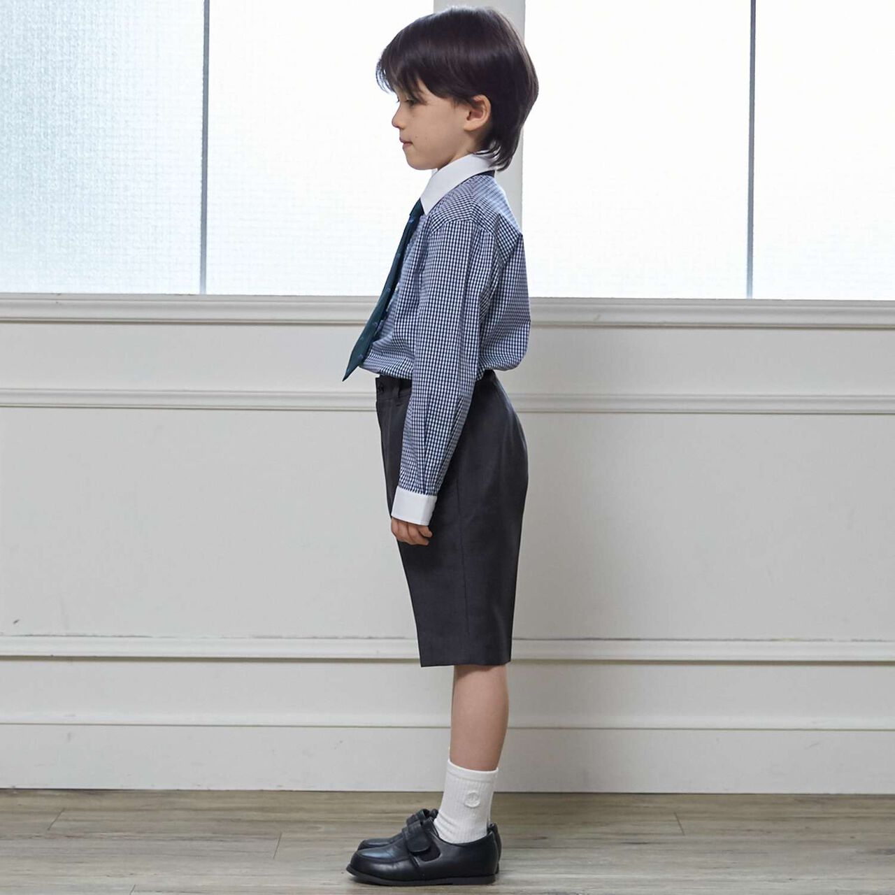 [Formal] Gray Jacket & Half Pants Set,Gray, large image number 4