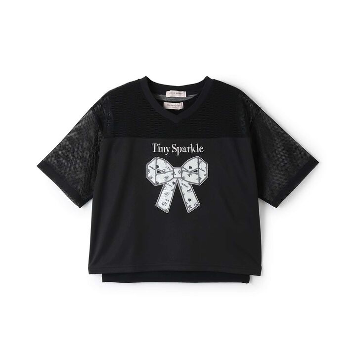 [Quick-Dry Absorbent] [Cool Touch] Mesh Docking Ribbon Appliqu&eacute; T-Shirt & Tank Top Set,Lavender, medium image number 17