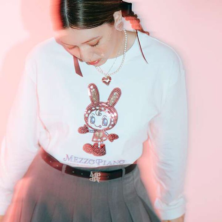 Berie-chan Sequin T-Shirt,White, medium image number 13