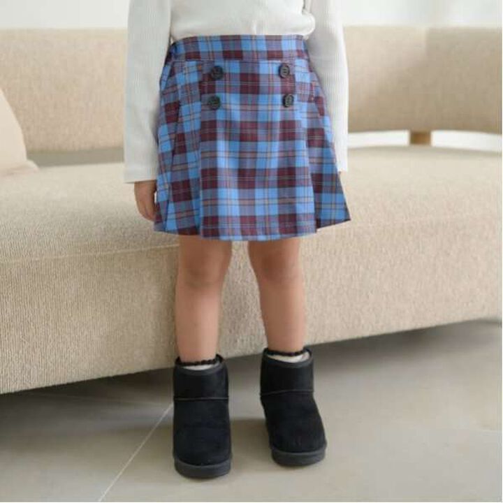 Tuck Pleated Skirt-Pants,Light gray, medium image number 21