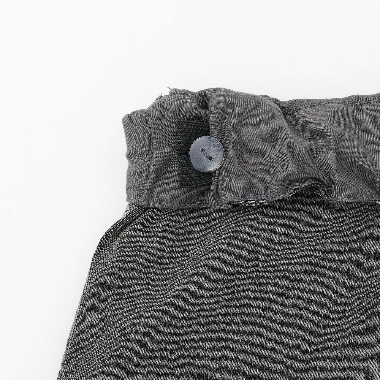 [Stretch] Denim-Look Cut Pleated Skirt,Blue, large image number 28