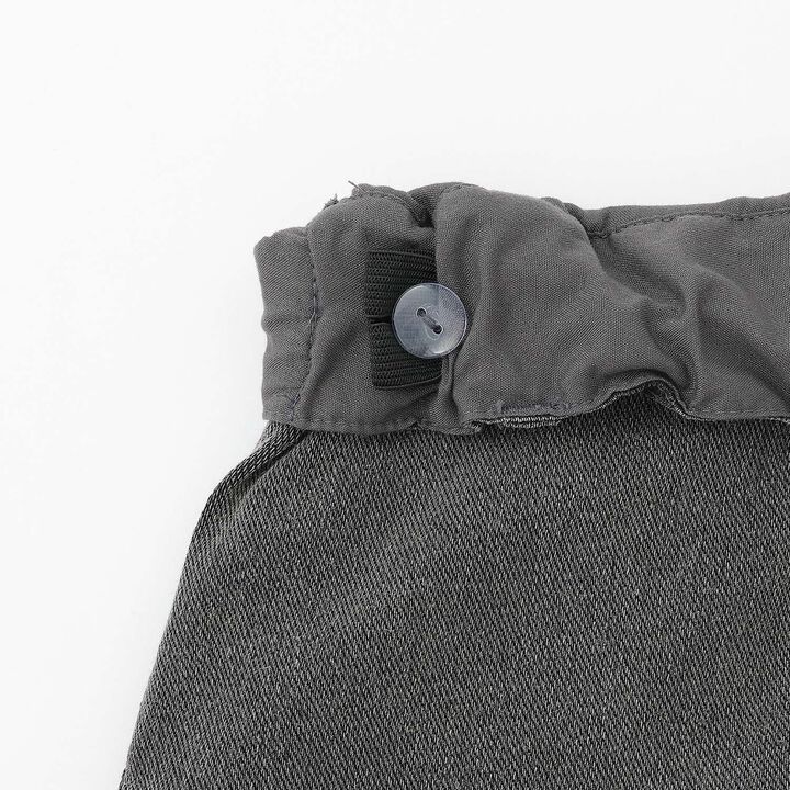 [Stretch] Denim-Look Cut Pleated Skirt,Blue, medium image number 28
