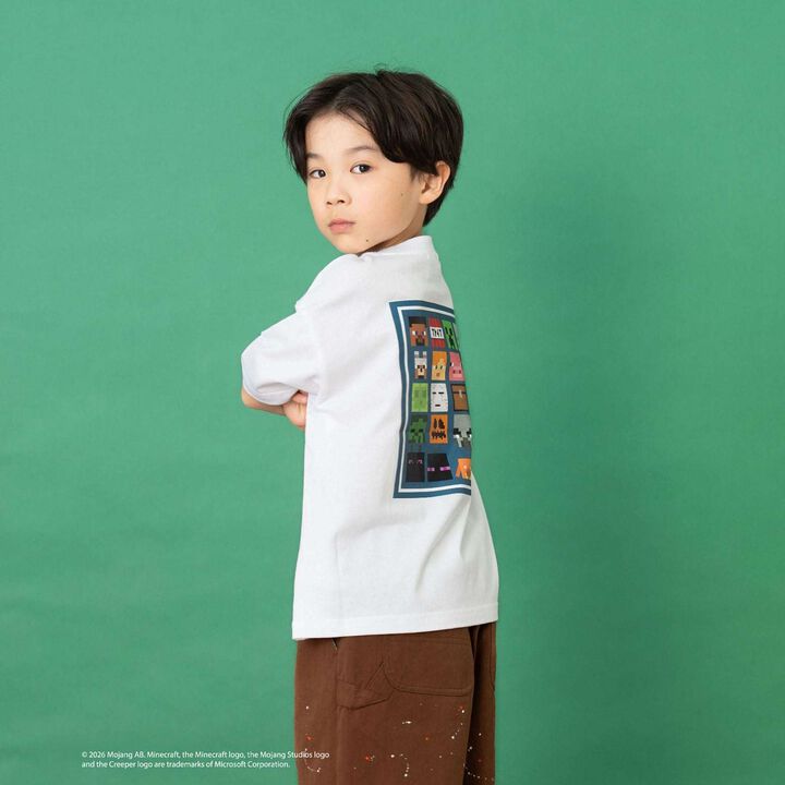 [Minecraft] Icon Block Back Short-Sleeve T-Shirt,White, medium image number 2