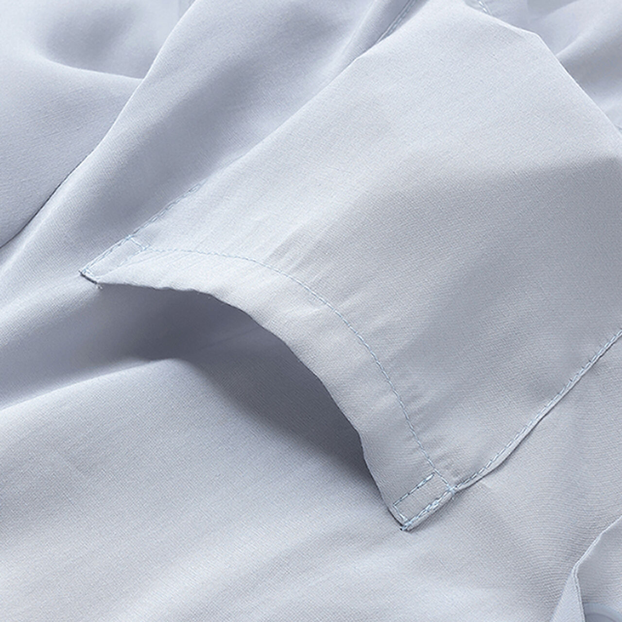 Sheer Shirt Jacket Set,Sax blue, large image number 4