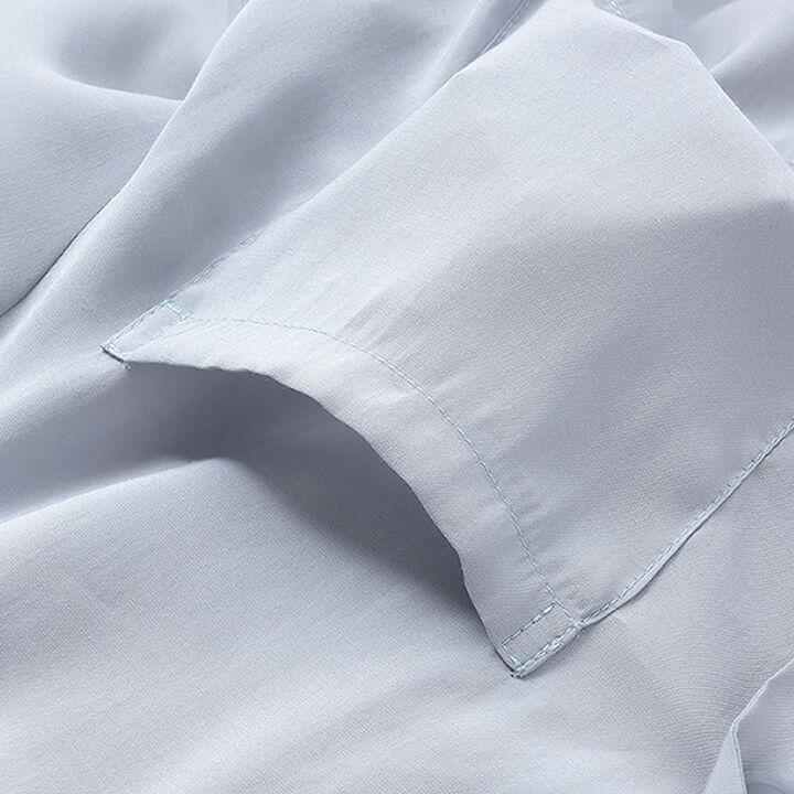 Sheer Shirt Jacket Set,Sax blue, medium image number 4