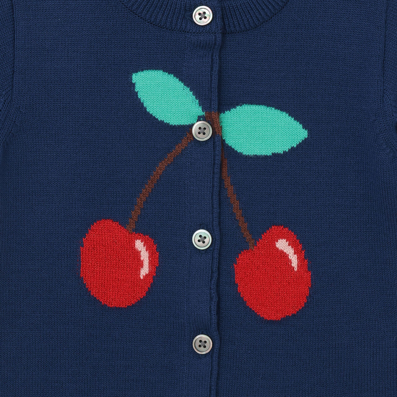 Cherry Cardigan,Navy, large image number 3