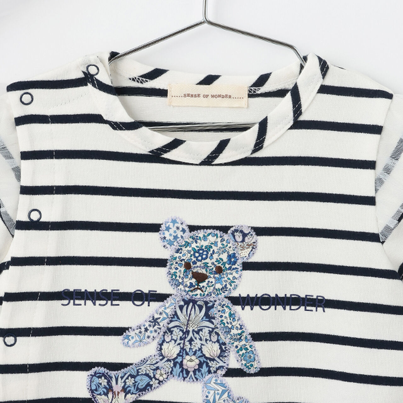 Liberty Appliqu&eacute; Bear Short All-in-One,Navy, large image number 2