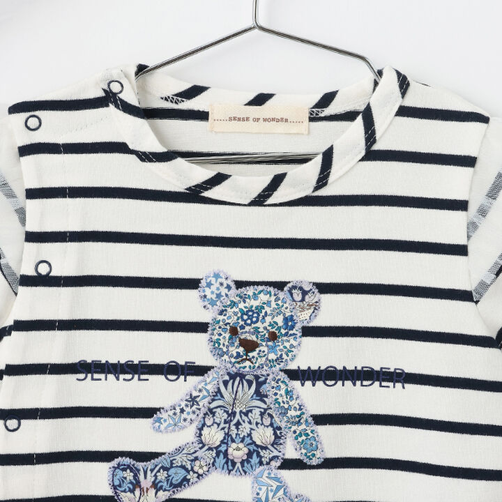 Liberty Appliqu&eacute; Bear Short All-in-One,Navy, medium image number 2