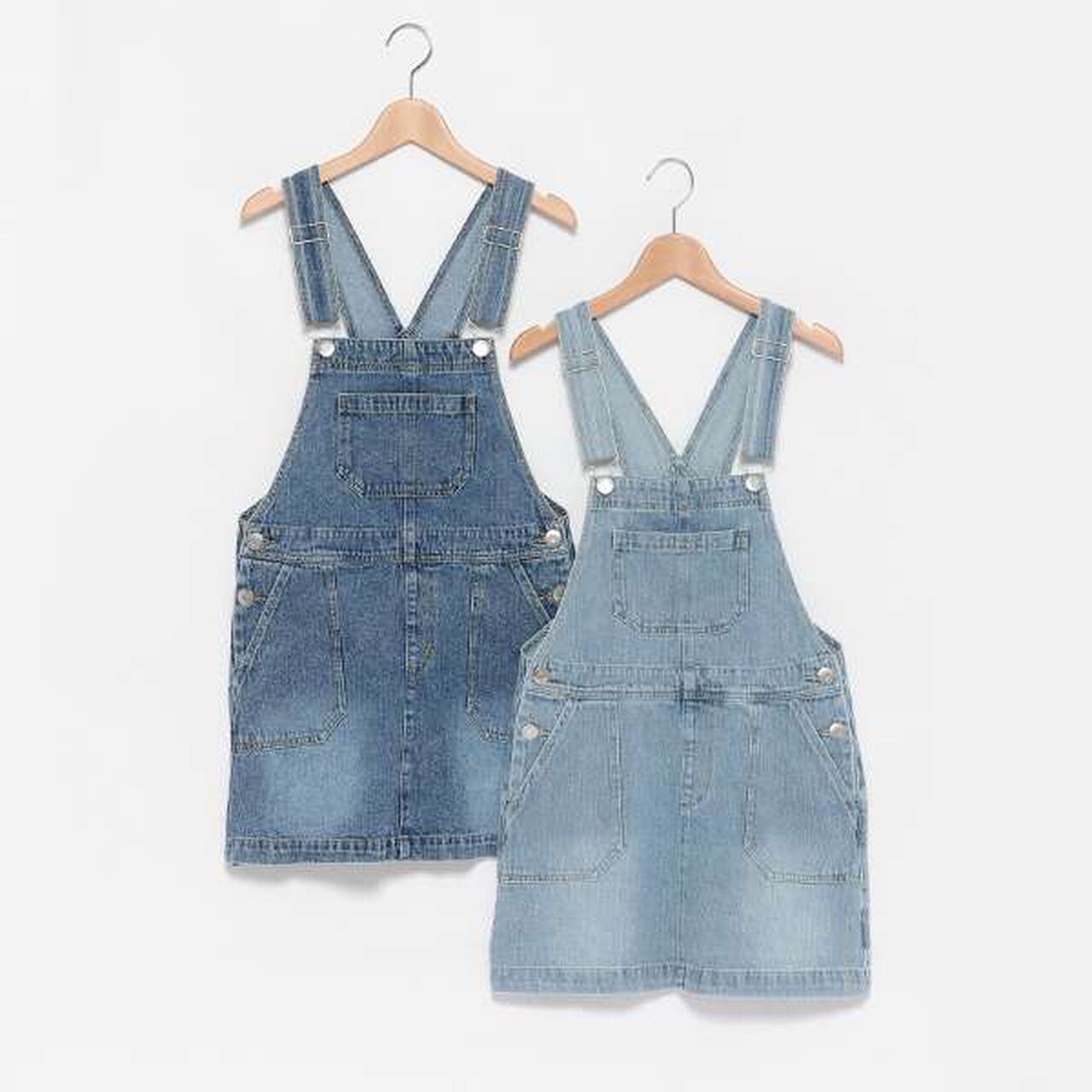 Denim Jumper Dress,Sax blue, large image number 11