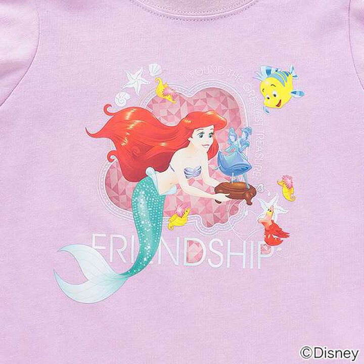 [Stain-resistant and Water-repellent] Disney Princess Puff Sleeve T-Shirt,White, medium image number 4